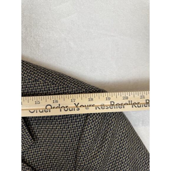 VINTAGE Tweed Sport Coat Blazer Beige Black Lambs Wool Andre Vachon 42S Short - Picture 13 of 13